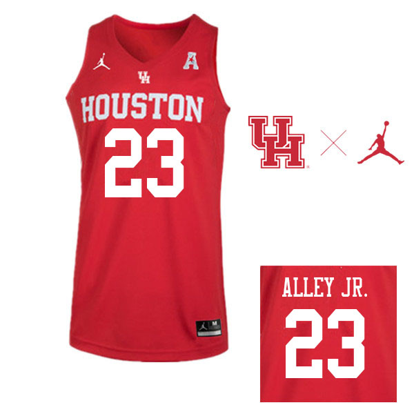 Jordan Brand Men #23 Cedrick Alley Jr. Houston Cougars College Basketball Jerseys Sale-Red